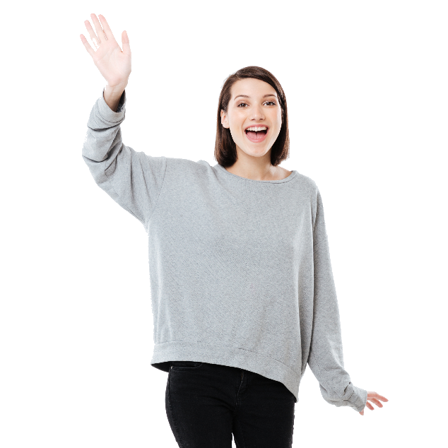 waving woman